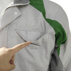 65% ポリエステル 33% 綿 2% 炭素繊維 清潔室用衣類 静止性のないラボコート