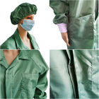 グリーンカラー ワークショップ クリーンルーム用のESD抗静的スモックを着用