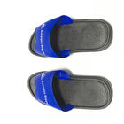 洗濯できるポリ塩化ビニールのスリッパ経済的なESDの安全靴は青い上部W/Blackの足底を着色する