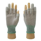 ポリエステル帯電防止ESD手袋3指の企業のための半分の仕事PU Coatd