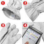 白いESD厚化の反静的な耐熱性手袋5mmの格子様式