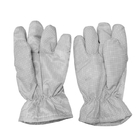 白いESD厚化の反静的な耐熱性手袋5mmの格子様式