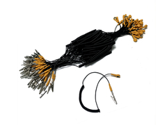 黒 黄色 清潔室用1.8mESD接地ケーブル