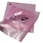 カスタマイズされた開いた上の反空電PCB ESDパッキング袋の透明なピンク