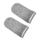 移動式ゲーム2pcs/Bagのための黒い灰色のタッチ画面指の袖
