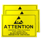 注意のEPAのためのスタティック制御区域ESDの印のサイズ20x30cmの黄色い長方形