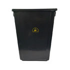 PPプラスチック黒いSMTの静電気のクリーンルームの道具箱の帯電防止ESDの無駄大箱ゴミ箱