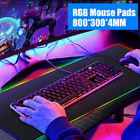 防水大きいRGBの賭博の反スリップのゴム製基盤の白熱導かれた延長マウス パッドをマウス パッド