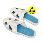 白いESDアンチ静止労働靴 4ホール PVCソール+PU 上部工業用シューズ