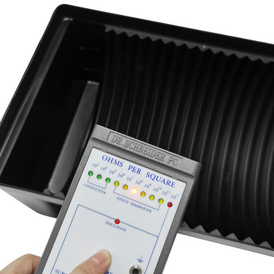 クリーンルーム 実験室 SMT PCB 弧環 ESD プラスチック トレイ ボックス 26 スロット 収納ラック 挿入プレート 反静止 トレイ