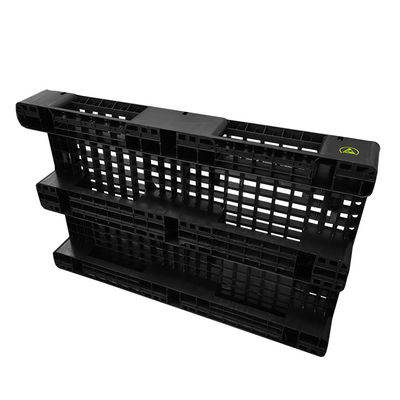 1200*800*140mm ESD 積み重ね 黒いプラスチック電子パレット 工業用