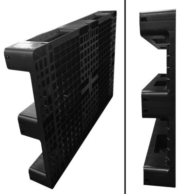 1200*800*140mm ESD 積み重ね 黒いプラスチック電子パレット 工業用