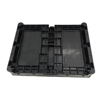 400*300*220MM ブラック アンチステティック 折りたたみ箱 プラスチック ターンオーバー ボックス 折りたたみプラスチック ボックス