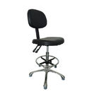 PU帯電防止ESDの安全な椅子はブラック・アンド・ブルーのあと振れ止めの傾きのArmrestを任意着色する