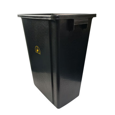 黒いプラスチックリサイクルESDゴミ箱 清掃室用アンチスタティックゴミ箱