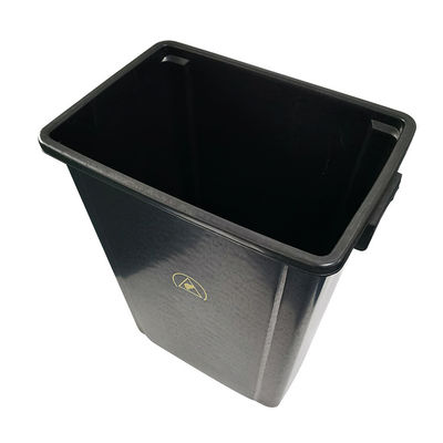 黒いプラスチックリサイクルESDゴミ箱 清掃室用アンチスタティックゴミ箱