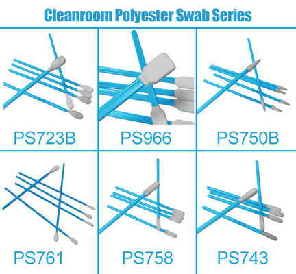 PS723B クリーンルーム 精密機器 電子部品 粉末のないポリエステル スワブ プリンター クリーニング スワブ スティック