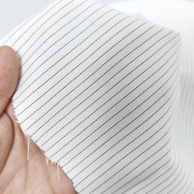 5mm ストライプ 65%ポリエステル 34%ビコス 1%炭素繊維 静止性防止布 清掃室 ESD 布 静止性防止布