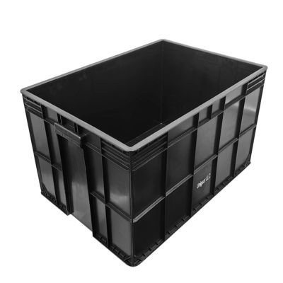 800*400*230mm 導電回転箱 プラスチックESD電子部品箱 黒色反静電箱