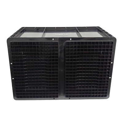 600*400*230mm ブラック ESD 静止防止プラスチック箱 電子部品箱 電子機器産業用 静止防止箱