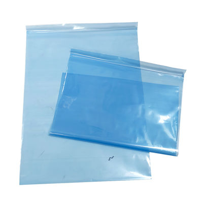 青いPEESD Zip Lock シールドバッグ クリーンルーム用 小型・中型電子部品
