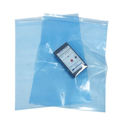 青いPEESD Zip Lock シールドバッグ クリーンルーム用 小型・中型電子部品