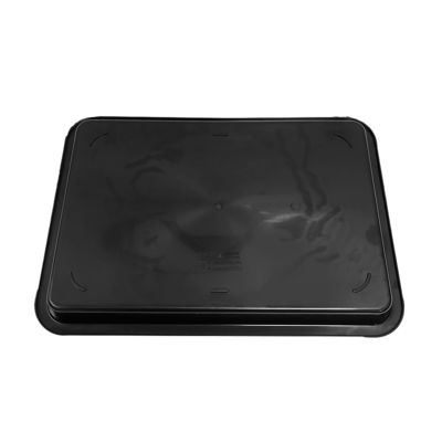 530x365x43mm ESD 静止感のない方形トレイ 黒 プラスチック 正方形 浅い ESD トレイ ESD 電子円盤
