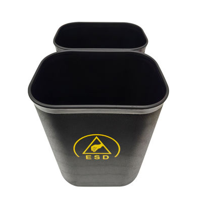 Black ESD Anti-static Plastic Square Dust-free Waste Bin 15L