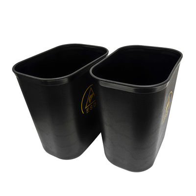 Black ESD Anti-static Plastic Square Dust-free Waste Bin 15L
