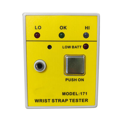 クリーンルーム171 ESD 静電気防止リストストラップテスター イエロー