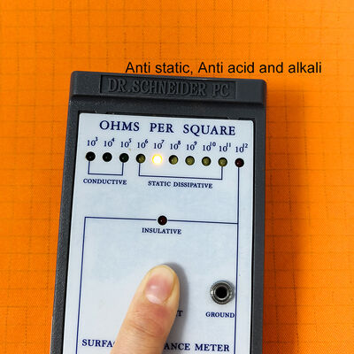 帯電防止酸とアルカリを備えたオレンジ色のESD無塵生地