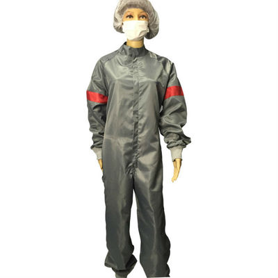 編まれた袖口が付いている合わせたクリーンルーム反静的なESDのジャンプスーツ