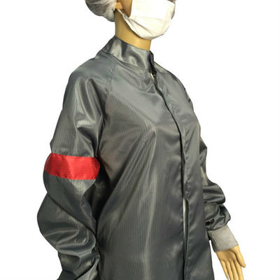 編まれた袖口が付いている合わせたクリーンルーム反静的なESDのジャンプスーツ