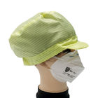 クラス100のクリーンルームのための5mmの縞ESDの帯電防止帽子