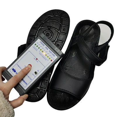 クリーンルームESD帯電防止黒いPUの革サンダル
