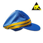 ESDのクリーンルームのための反静的な帽子の青98%ポリエステル2%カーボン繊維
