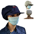 クリーンルーム電子働く青いESDの帽子帯電防止TCポリエステル綿