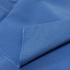 4mmの格子青くほこりのない洗濯できるESD Antistaic生地65%ポリエステル33%綿