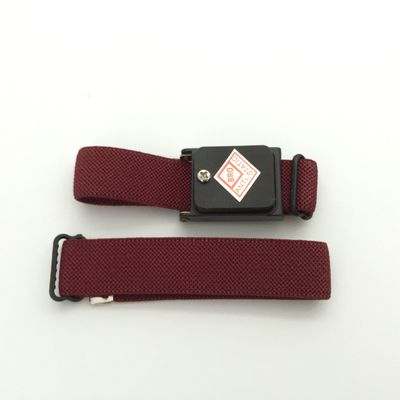 編まれたゴムひもの青いオレンジあずき色色コードレスESDの帯電防止リスト・ストラップ