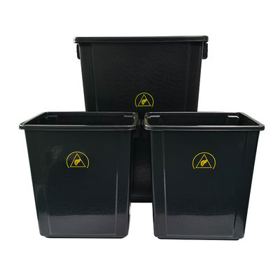 20L / 40L ブラック プラスチック 静止防止 静電 清掃室 ツール ボックス ゴミ箱