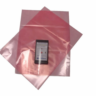 PE 赤色 ESD 静電気防止バッグ フラットマウス付き